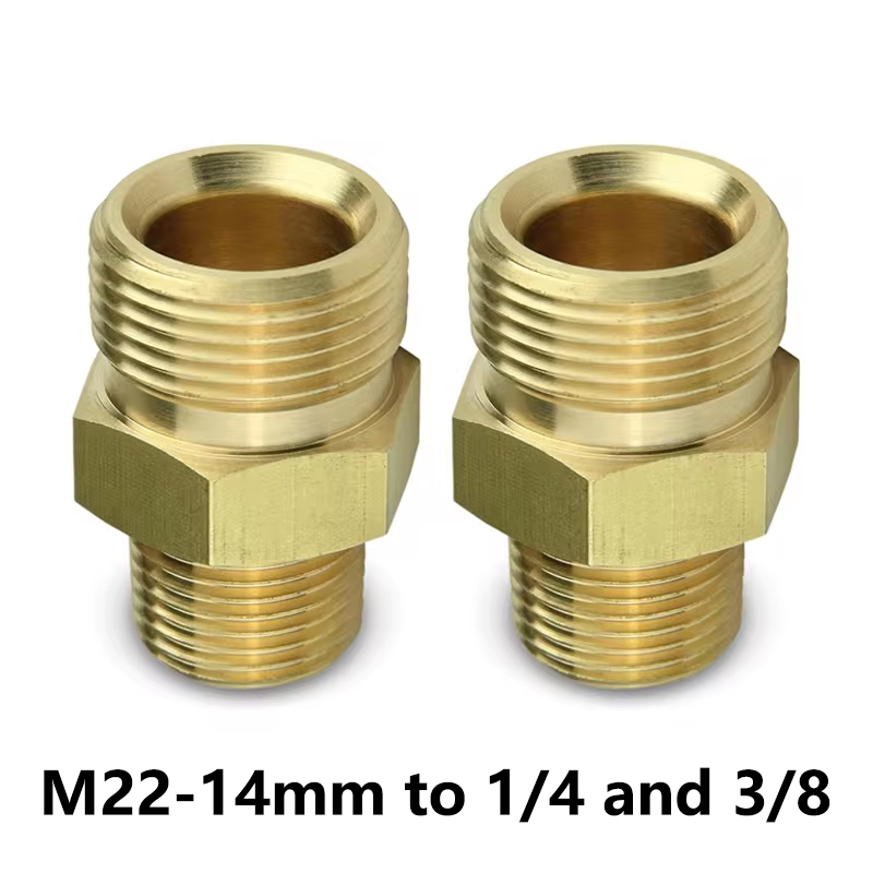 Spoke Nipple Brass - 真鍮高圧洗浄機カップリングアダプター M22-14mm オス - 3/8 および