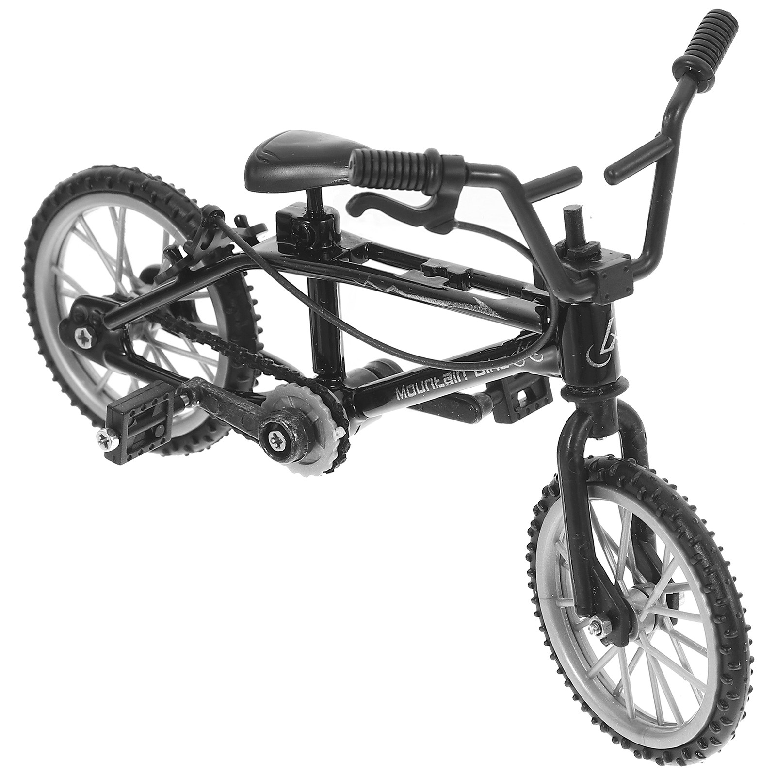 Mountain Biking Europe - ミニチュア人工自転車、頑丈な金属製ミニバイク、リアルなマイクロランドスケープ装飾、写真撮影用小道具、シミュレーションマウンテンバイク。