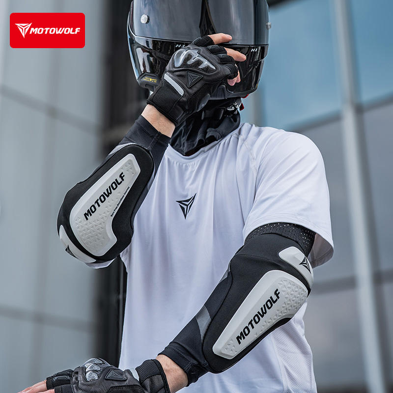 新しいオートバイ肘パッド弾性通気性アームスリーブ MTB サ - Mountain Biking Elbow Pads のレビューと価格